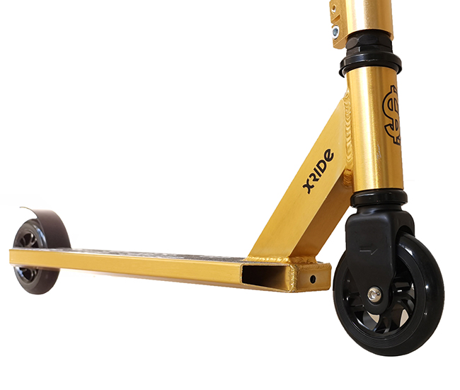 STUNT SCOOTER WITH GOLD CHROME PLATE